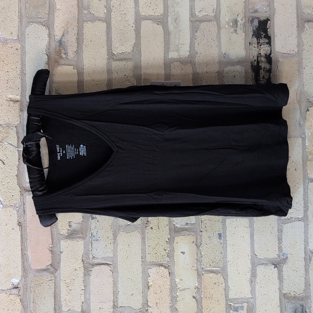 NWT Nine West Black V-Neck Tank Top